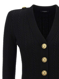 BALMAIN - BALMAIN - Twisted knit cardigan - Women’s Knitwear