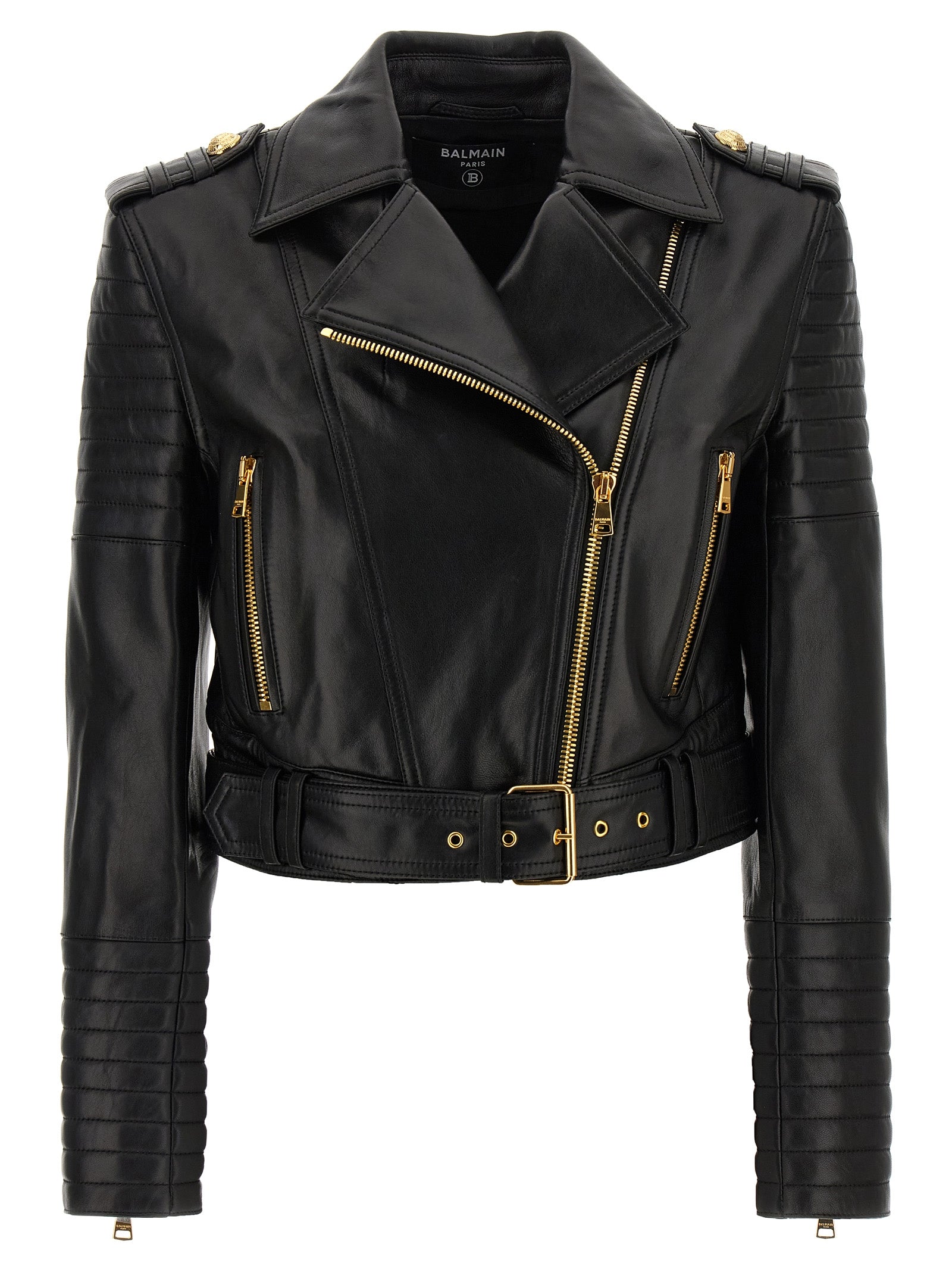 BALMAIN - BALMAIN - Leather jacket - Women’s Outerwear