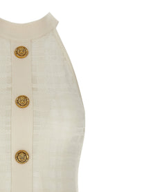 BALMAIN - BALMAIN - Tartan knit dress - Women’s Clothing