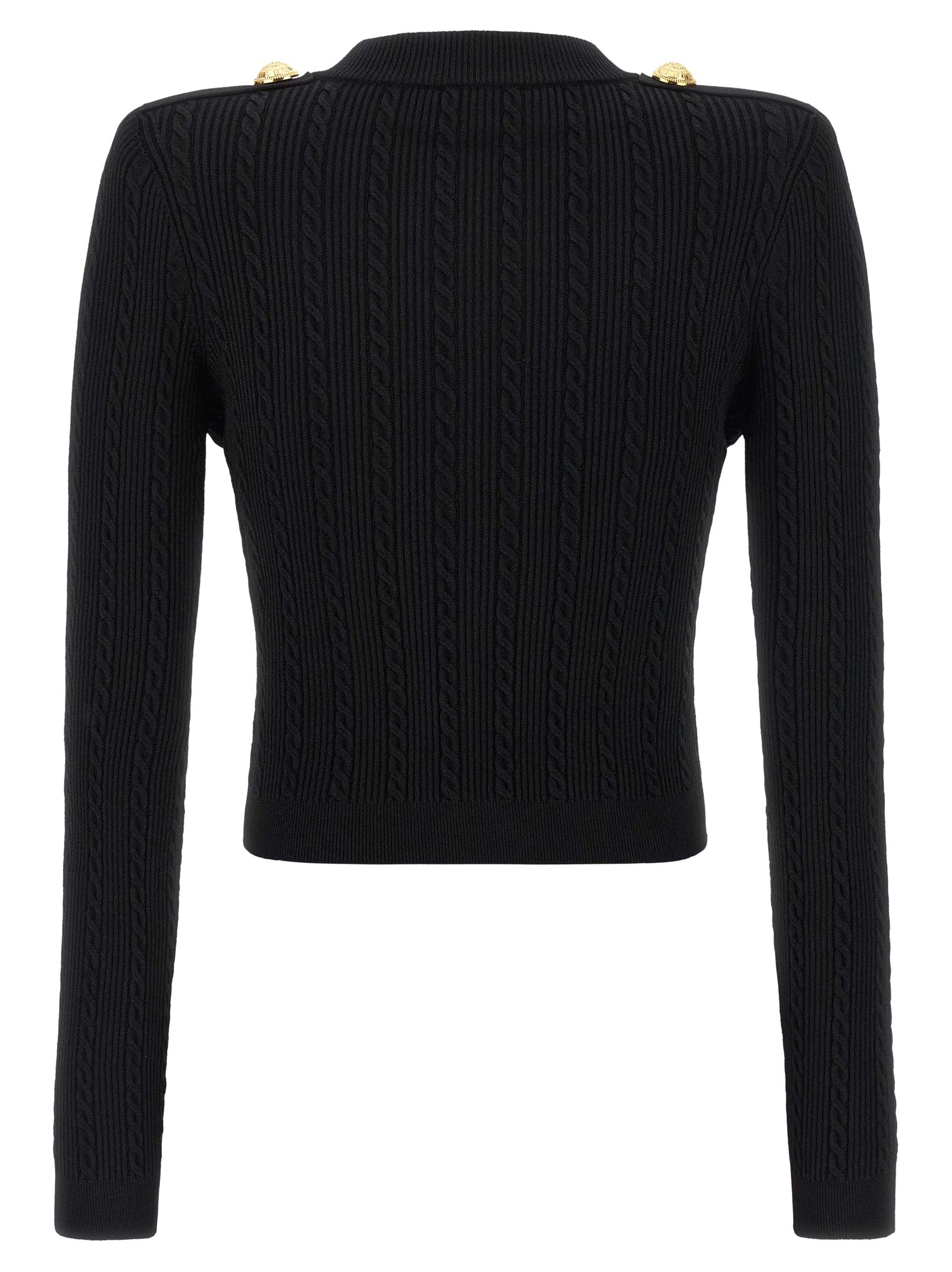 BALMAIN - BALMAIN - Twisted knit cardigan - Women’s Knitwear