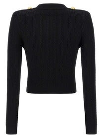 BALMAIN - BALMAIN - Twisted knit cardigan - Women’s Knitwear