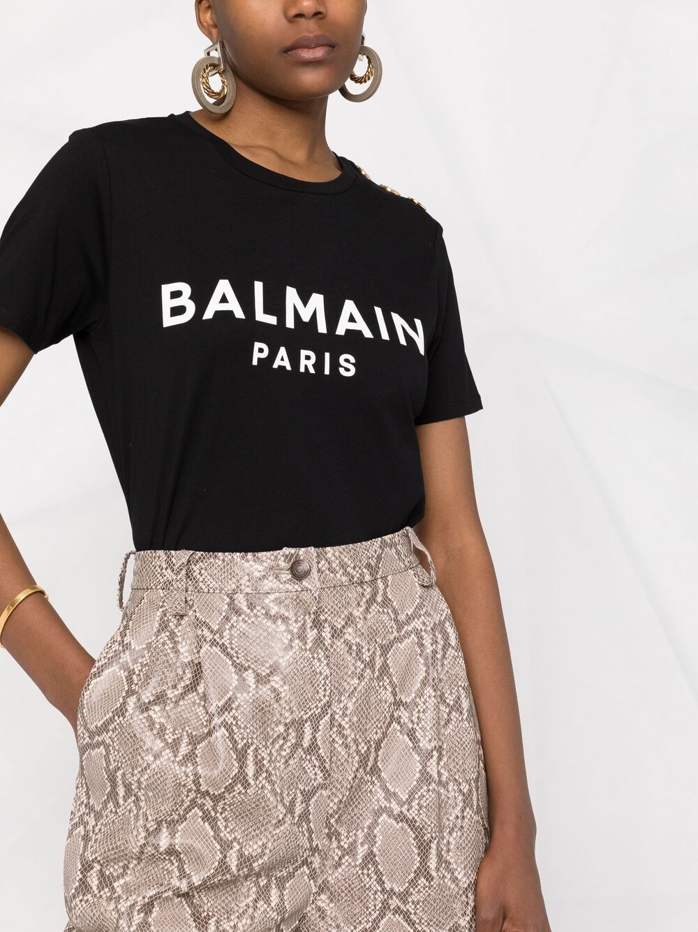 Balmain - Balmain T-shirts and Polos Black - Women’s Clothing