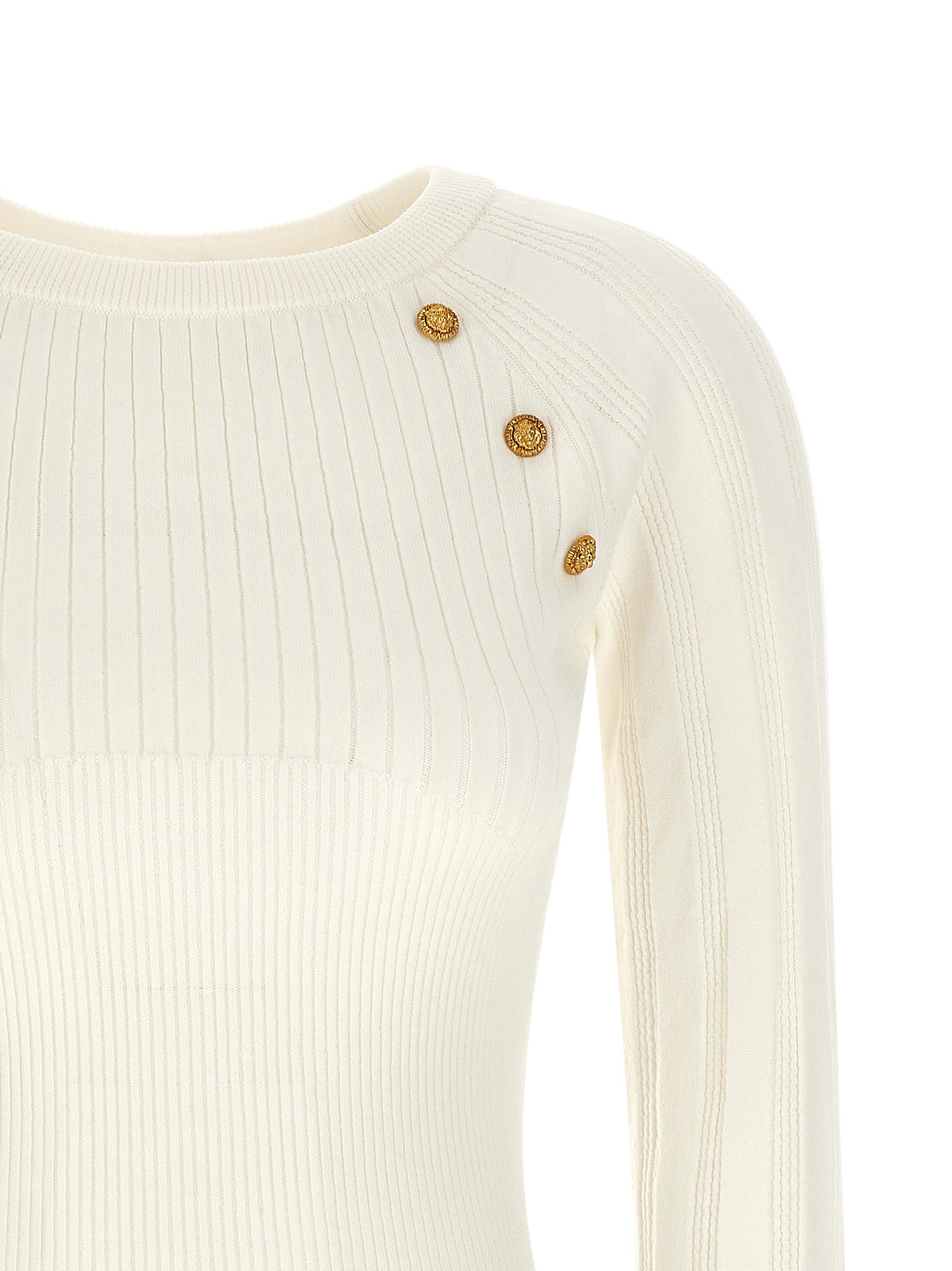 BALMAIN - BALMAIN - 3 buttons sweater - Women’s Knitwear