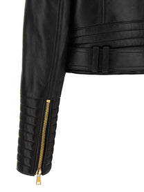 BALMAIN - BALMAIN - Leather jacket - Women’s Outerwear