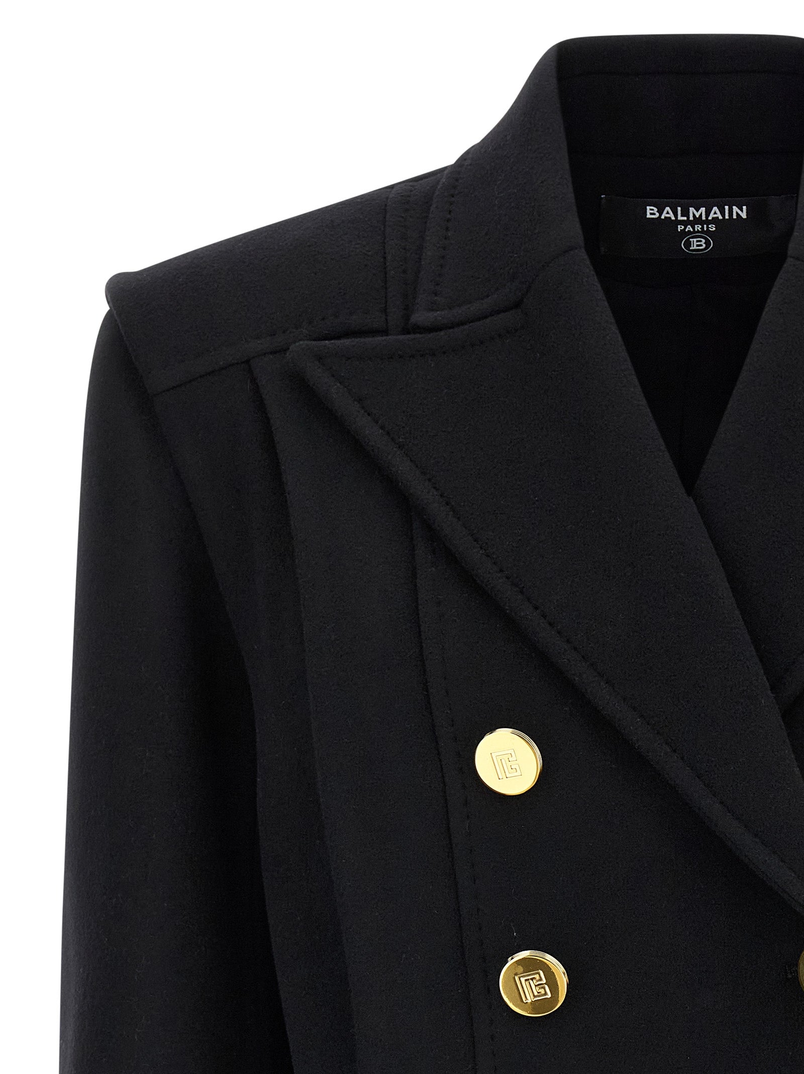 BALMAIN - BALMAIN - Double-breasted coat - Women’s Outerwear