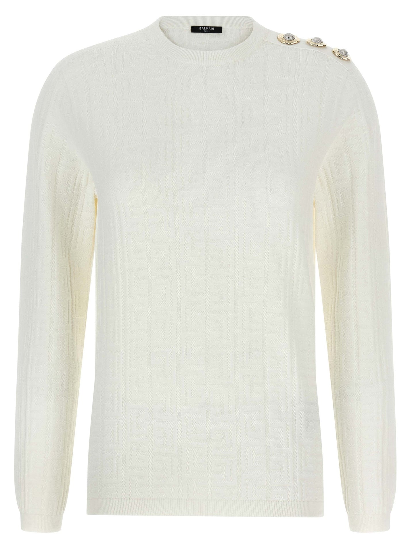BALMAIN - BALMAIN - Maxi shoulder top - Women’s Knitwear