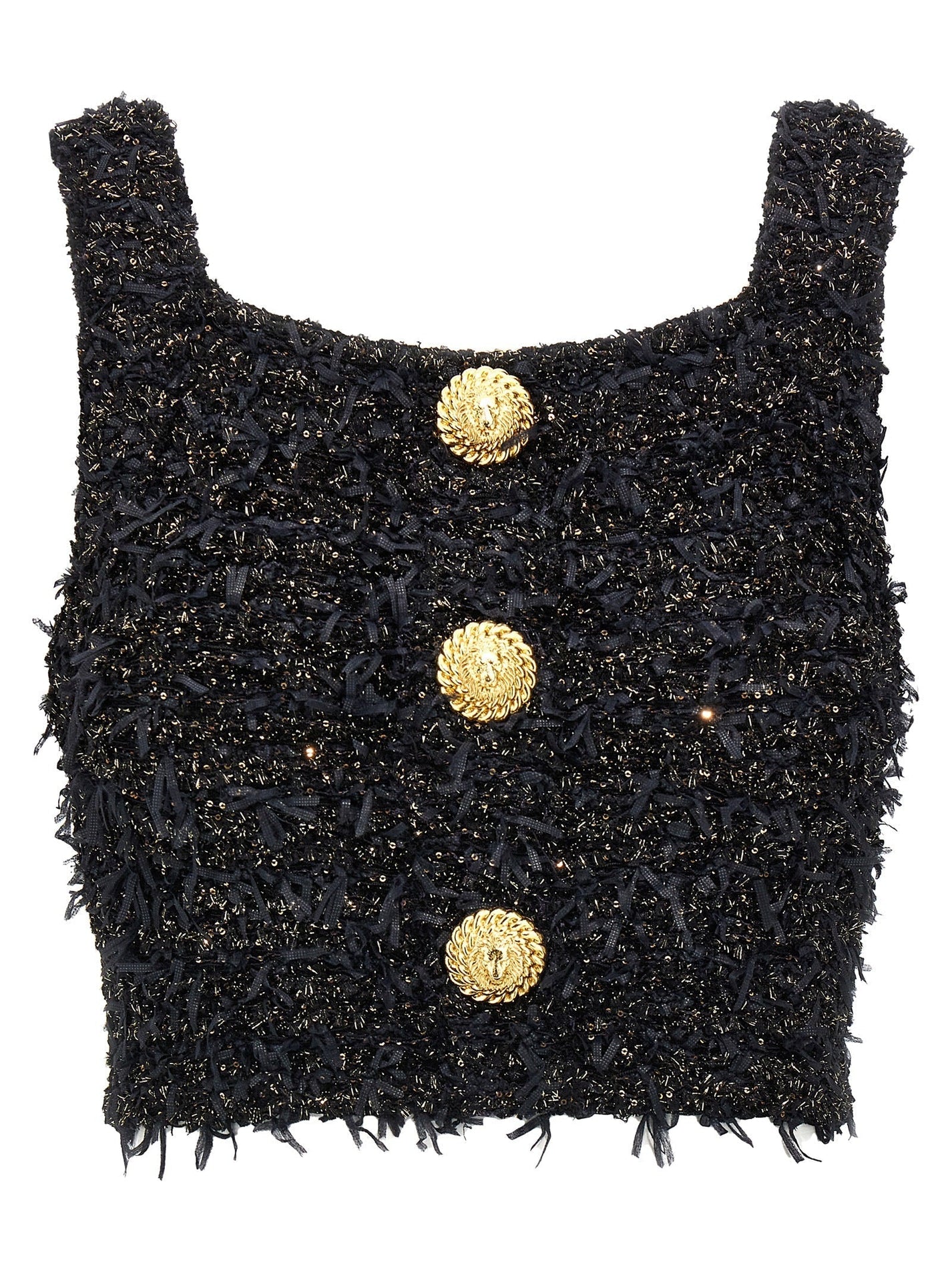 BALMAIN - BALMAIN - Lurex tweed top - Women’s Tops