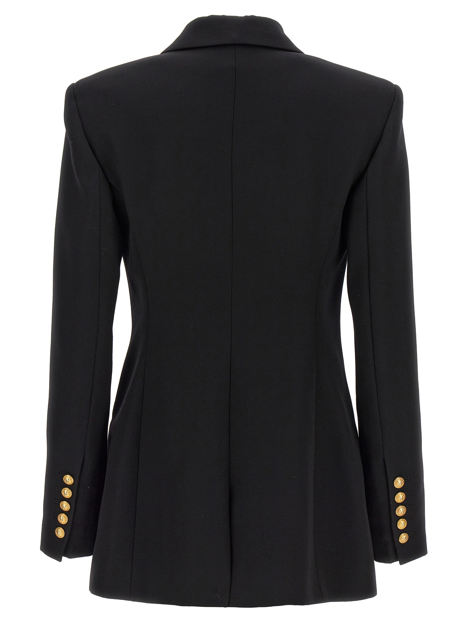 BALMAIN - BALMAIN - Logo button double-breasted blazer - Women’s Clothing