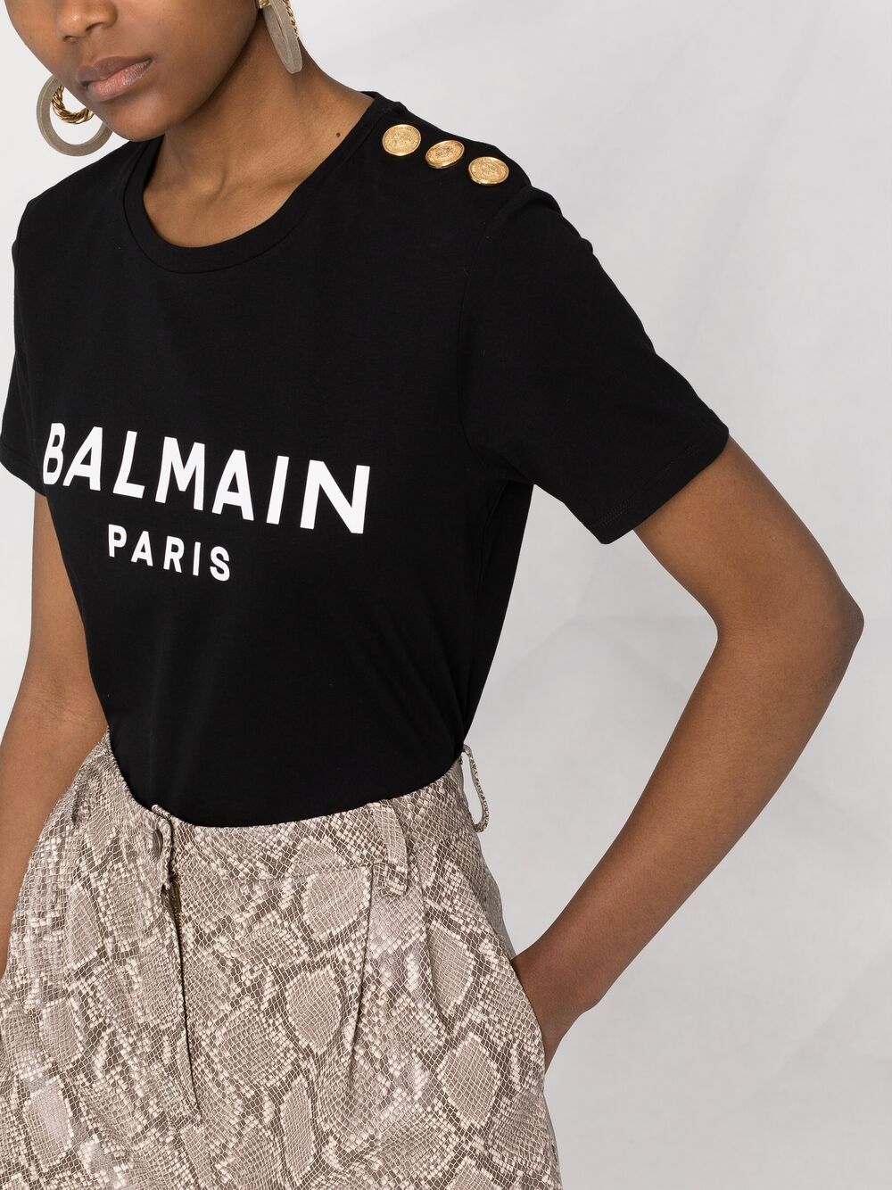 Balmain - Balmain T-shirts and Polos Black - Women’s Clothing