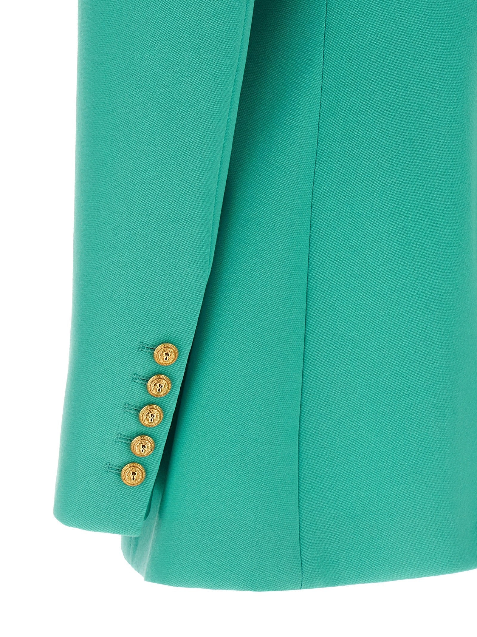 BALMAIN - BALMAIN - Logo button double-breasted blazer - Women’s Clothing