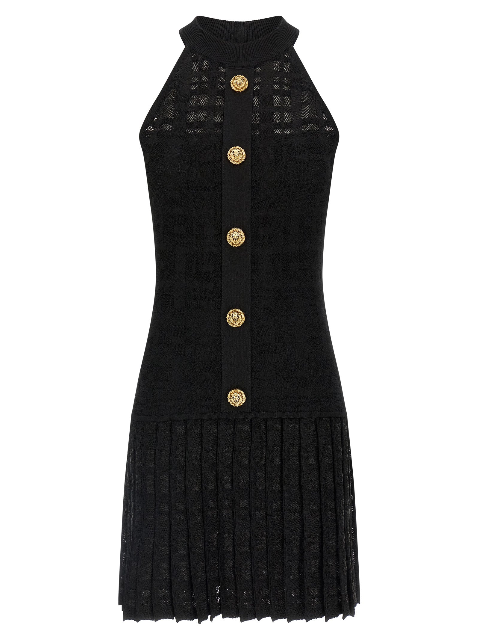 BALMAIN - BALMAIN - Tartan knit dress - Women’s Clothing