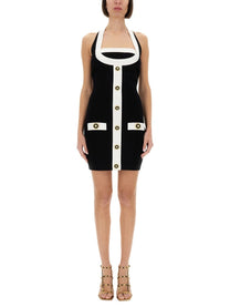 Balmain - Balmain Two Tone Dress With Open Back - Women’s Clothing