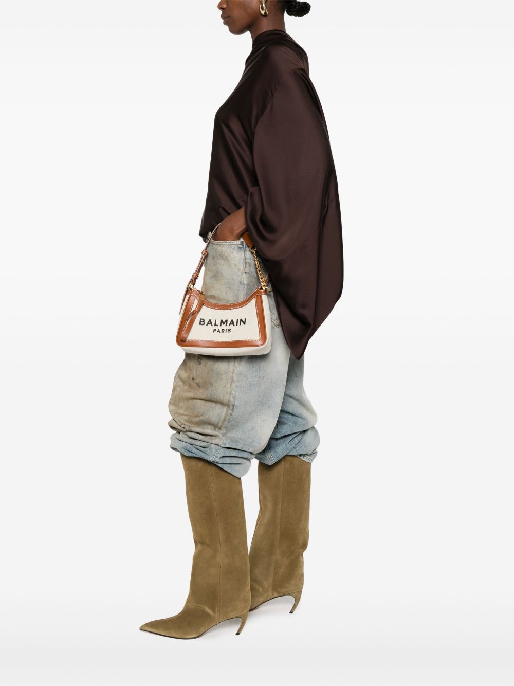 Balmain - Balmain Bags.. Leather Brown - Shoulder
