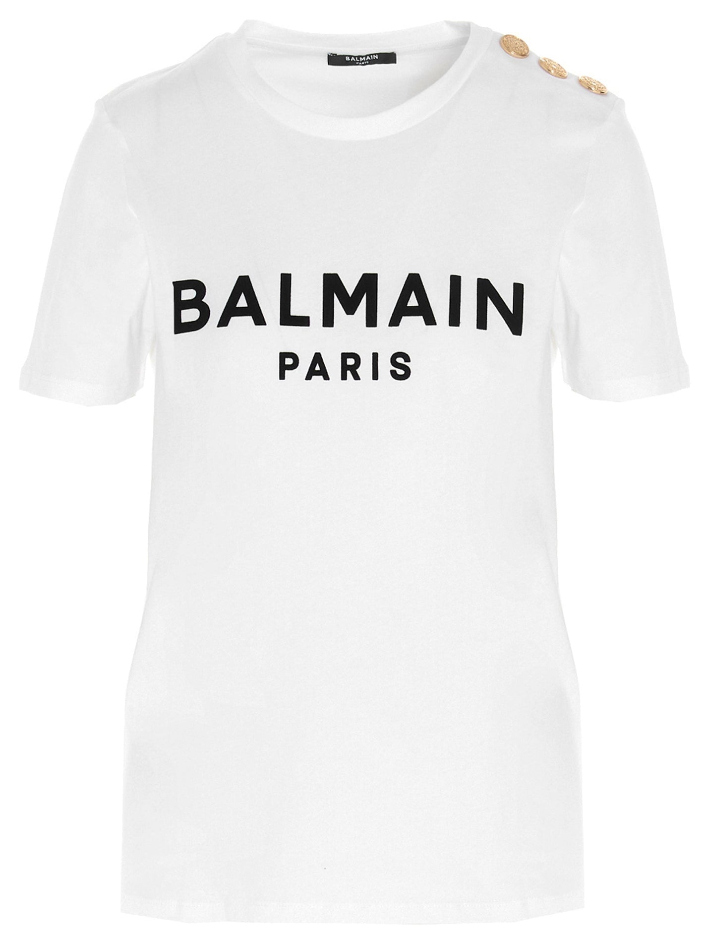 BALMAIN - BALMAIN - Logo print T-shirt - Women’s Tops