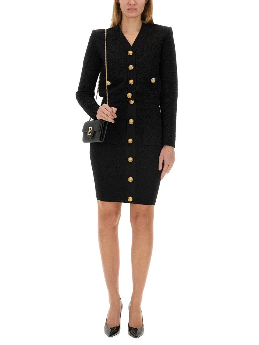 Balmain - Balmain ’Vichy’ Knit Skirt - Women’s Clothing