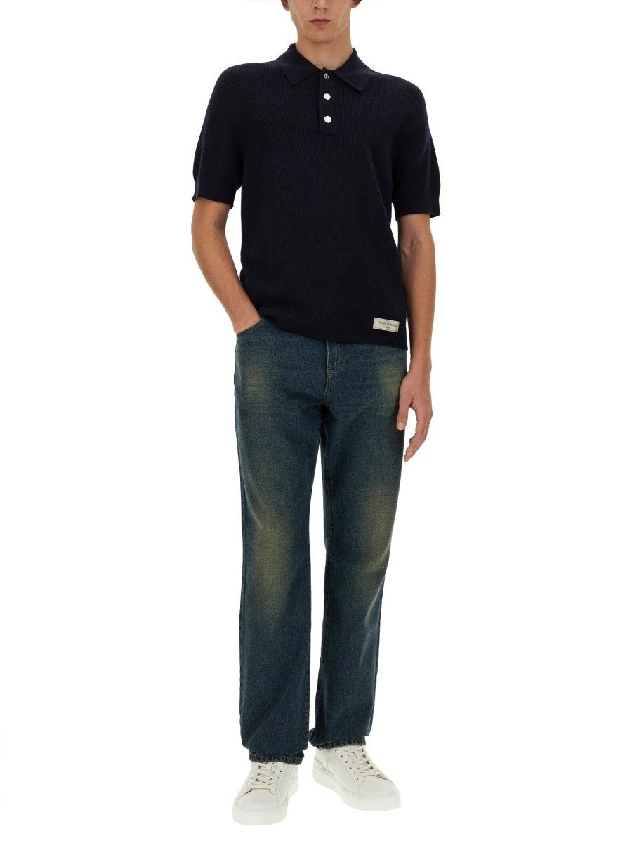 Balmain - Balmain Merino Wool Polo Shirt - Men’s Tops