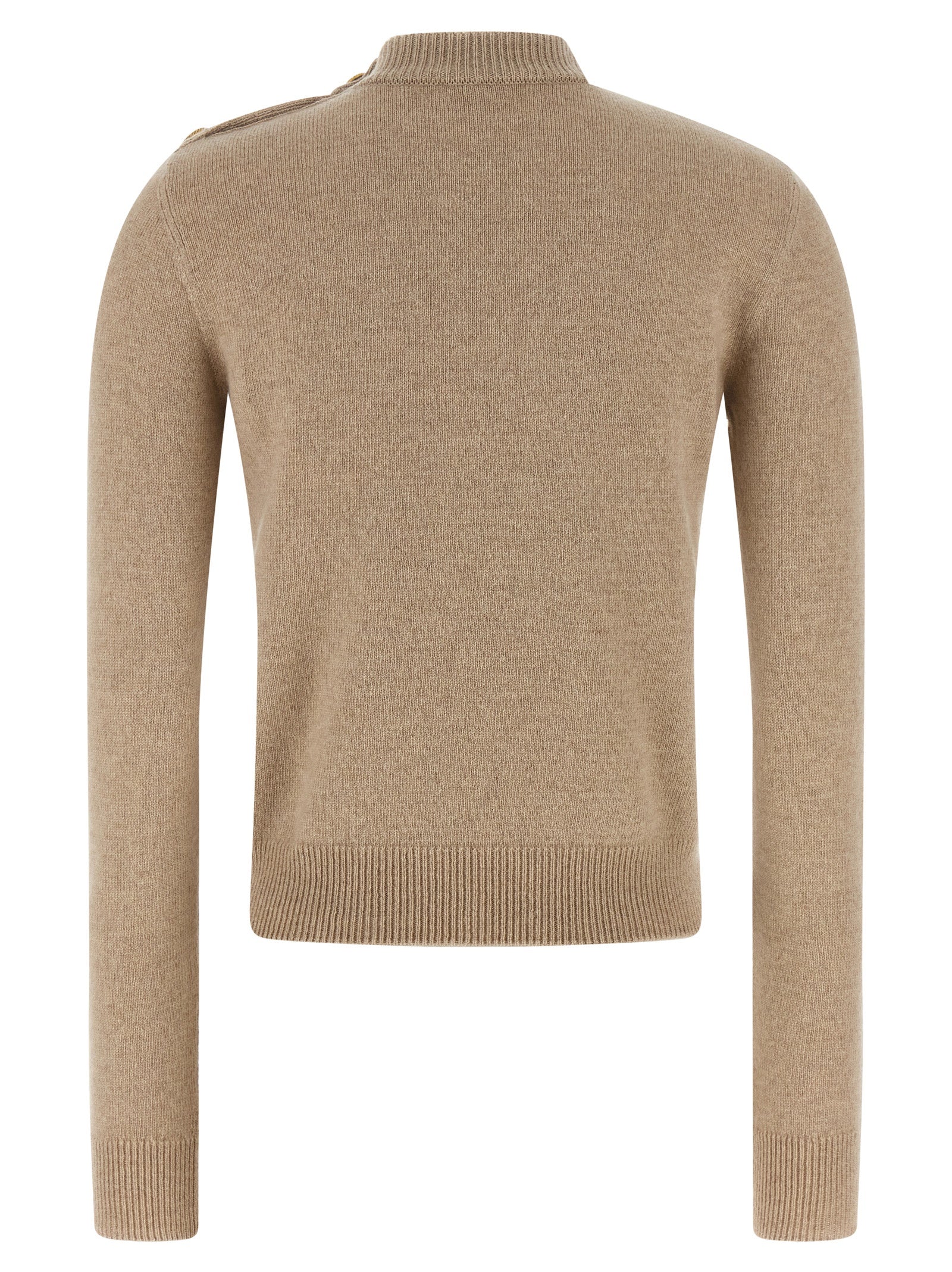 BALMAIN - BALMAIN - Eco-cashmere button sweater - Women’s Knitwear