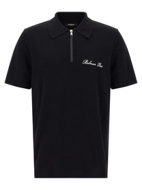 BALMAIN - BALMAIN - Logo embroidery polo shirt - Men’s Tops