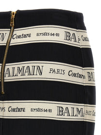 BALMAIN - BALMAIN - ’Nastro Balmain’ skirt - Women’s Clothing