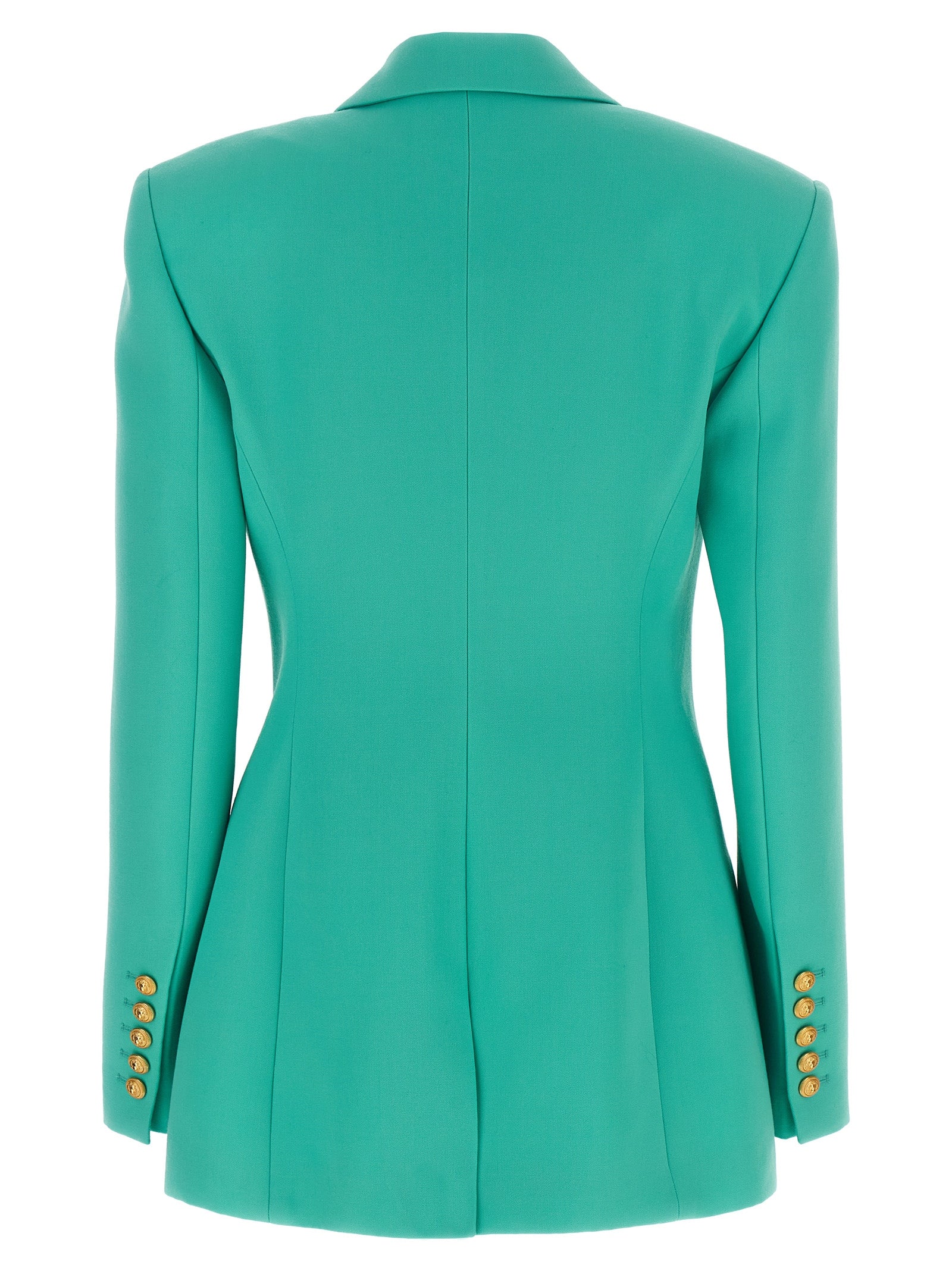 BALMAIN - BALMAIN - Logo button double-breasted blazer - Women’s Clothing