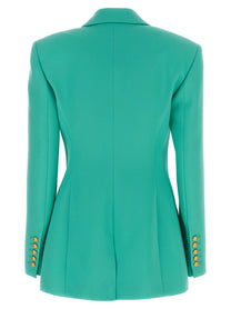 BALMAIN - BALMAIN - Logo button double-breasted blazer - Women’s Clothing