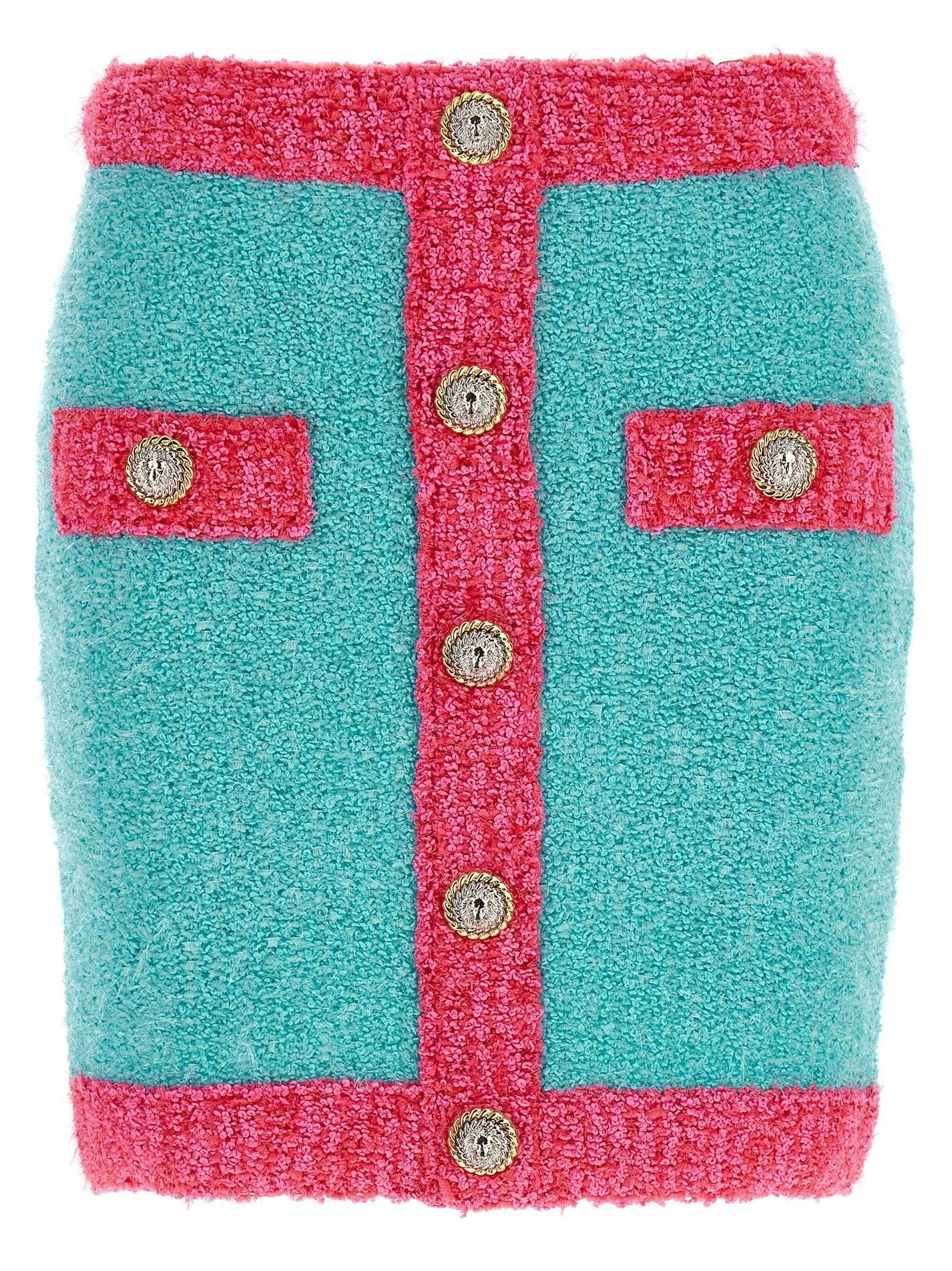 BALMAIN - BALMAIN - ’Leone’ button two-tone skirt - Women’s Bottoms