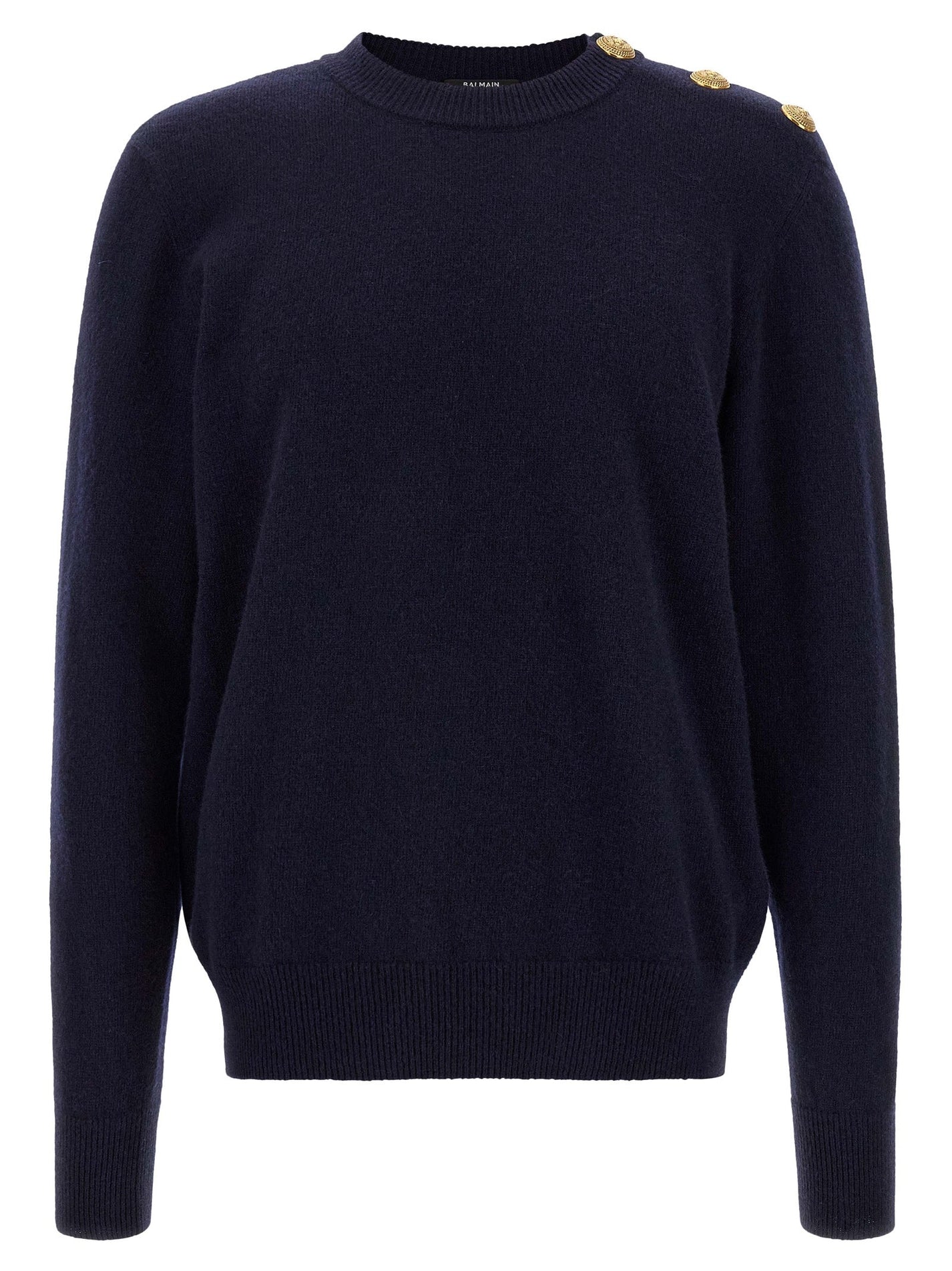 BALMAIN - BALMAIN - ’Leone catena’ button sweater - Men’s Knitwear