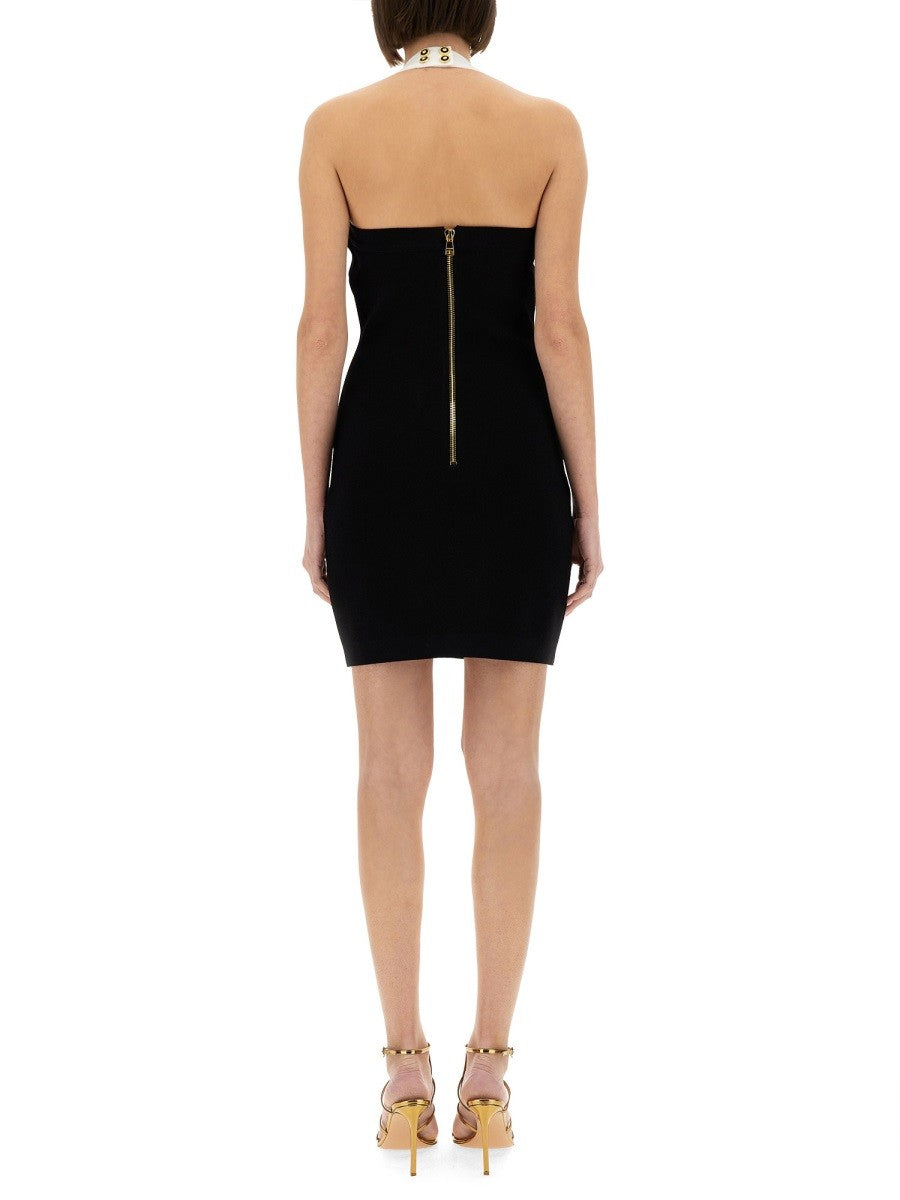 Balmain - Balmain Two Tone Dress With Open Back - Women’s Clothing