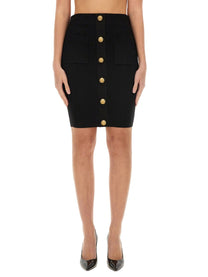 Balmain - Balmain ’Vichy’ Knit Skirt - Women’s Clothing