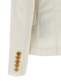 BALMAIN - BALMAIN - Double-breasted denim blazer - Women’s Clothing