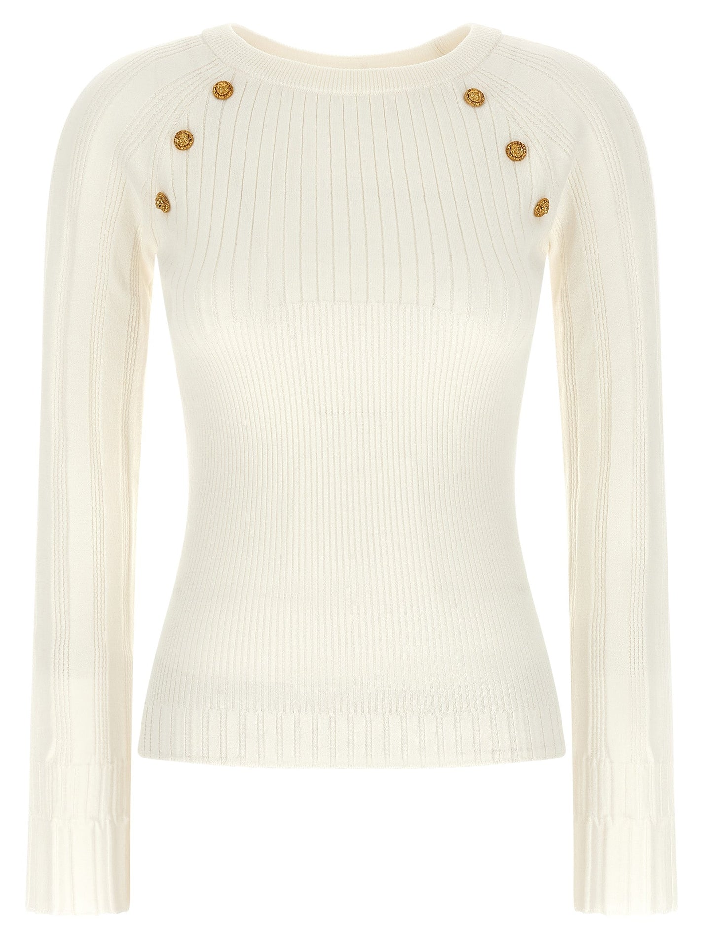 BALMAIN - BALMAIN - 3 buttons sweater - Women’s Knitwear