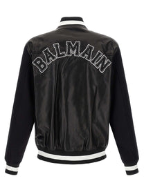 BALMAIN - BALMAIN - ’Varsity’ bomber jacket - Men’s Outerwear