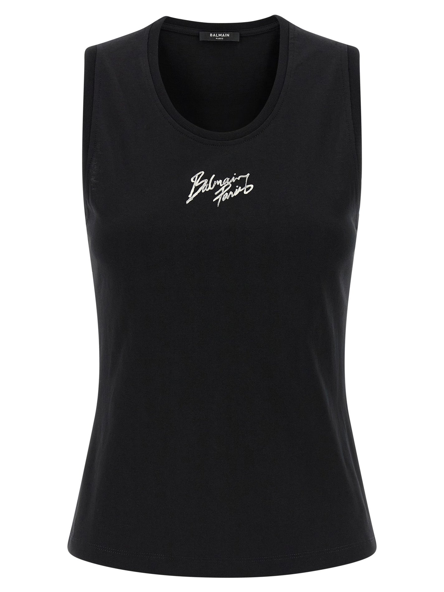 BALMAIN - BALMAIN - ’Balmain Paris’ print top - Woman,Clothing,Tops,