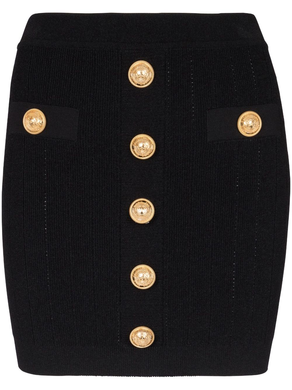 Balmain - Balmain Button-detail knitted miniskirt - Skirts