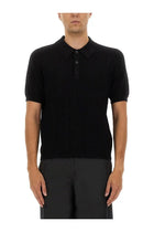 Balmain Men's Knitted Polo Black