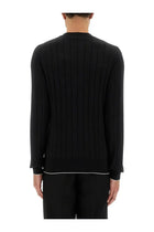 Balmain Men's Silk and Cotton Knit Black, view 3