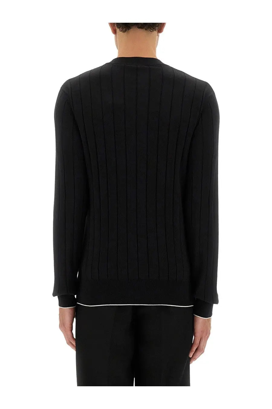 Balmain Men's Silk and Cotton Knit Black, view 3