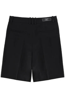 Balmain Men's Wool Tailored Shorts Black