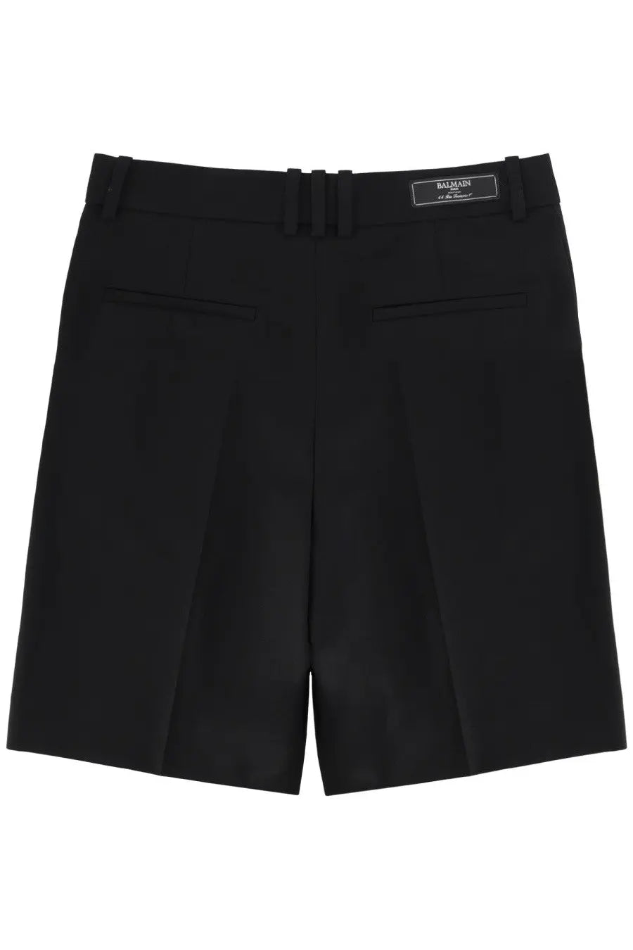 Balmain Men's Wool Tailored Shorts Black, view 3