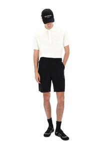 Balmain Men's Wool Tailored Shorts Black