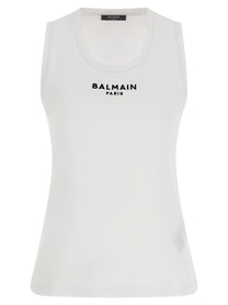 Balmain Balmain Paris Tank Top White