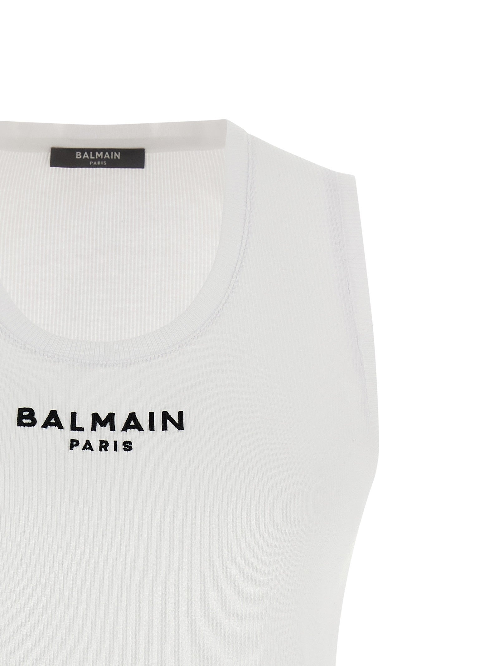Balmain Balmain Paris Tank Top White