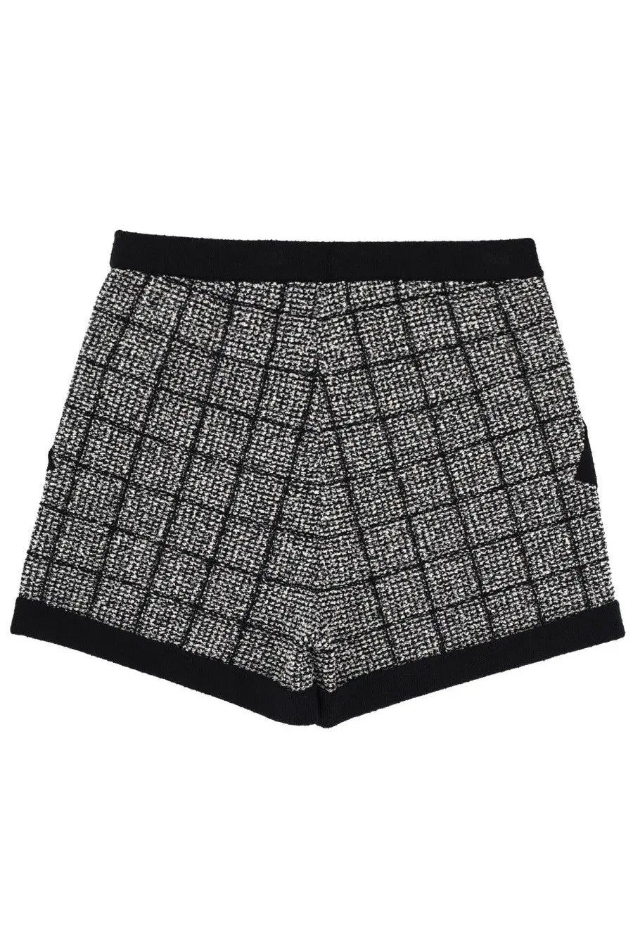 Balmain Women's Cotton Tweed Shorts Black, view 3