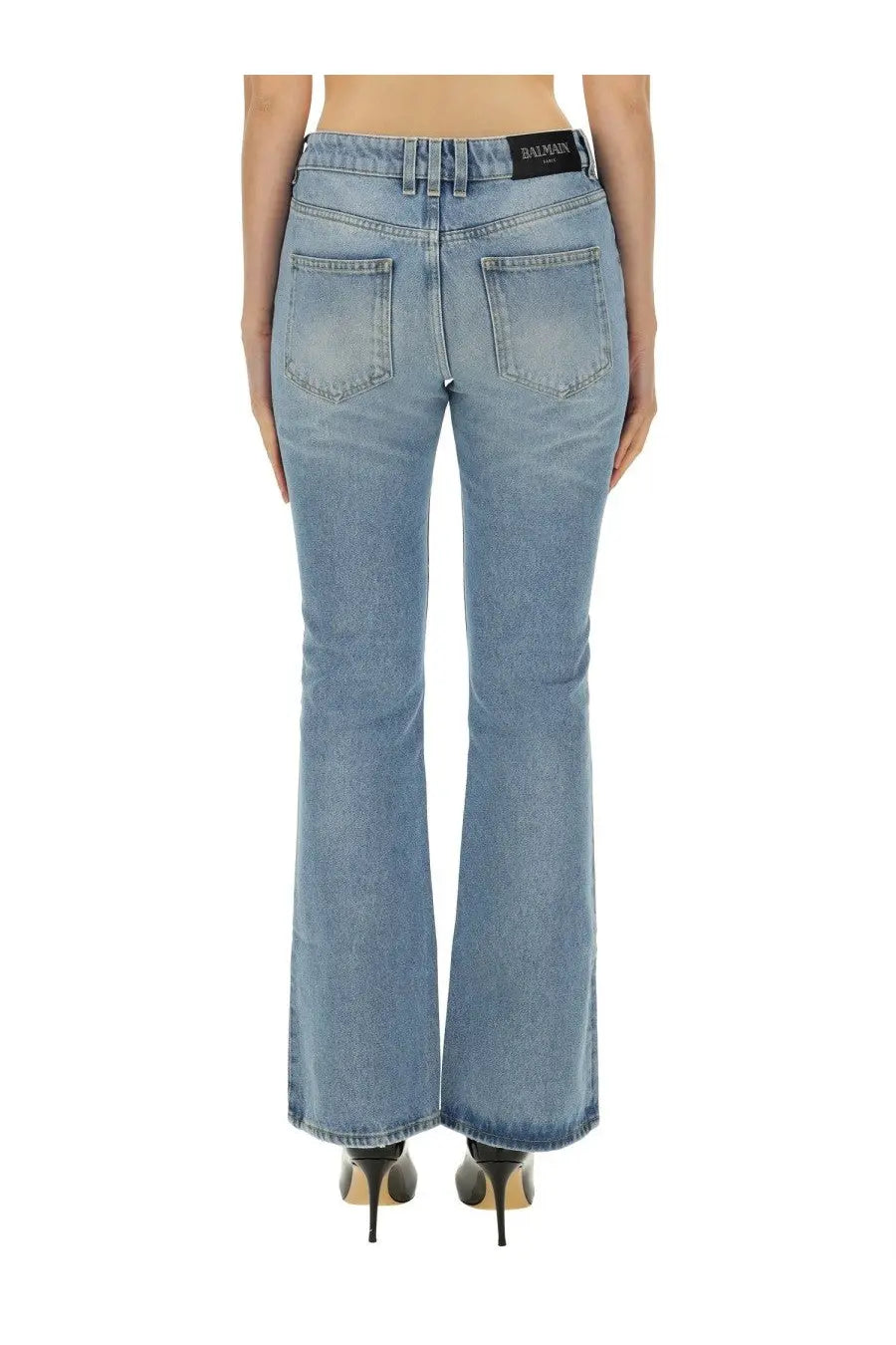Balmain Women's Flare Fit Jeans Blue, view 2