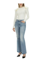Balmain Women's Flare Fit Jeans Blue, view 3