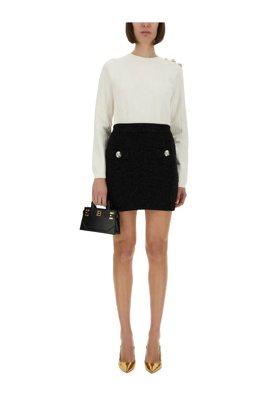 Balmain Women's Knitted Tops White, view 2