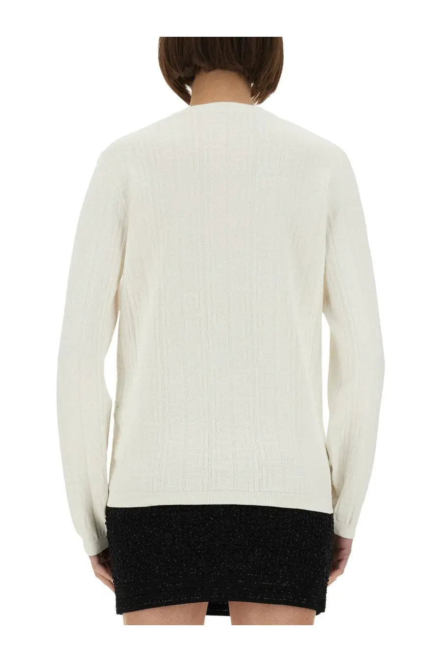 Balmain Women's Knitted Tops White, view 3