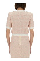 Balmain Women's Tweed Cardigan Blue, view 3