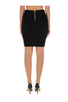 Balmain Women's Vichy Knit Skirt Black, view 3