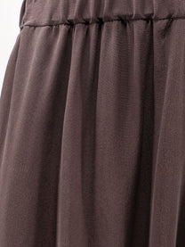 Alysi Women's Baloon Silk Trousers Choco